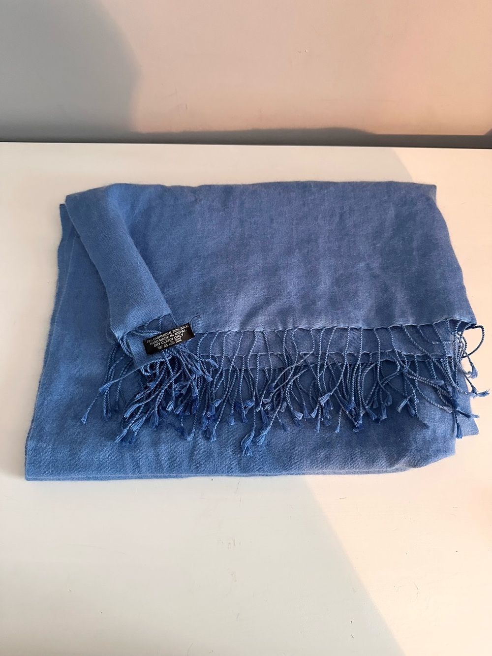 Pashmina - Fringed Scarf, Shawl, Wrap, Cashmere, Silk, Soft Woven Texture, Large